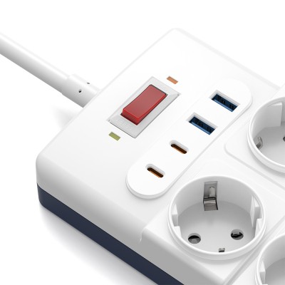 Wiwu Wi-S008 20W GaN Tech Power Strip 14 in 1 Çoklu Priz 2M - 4