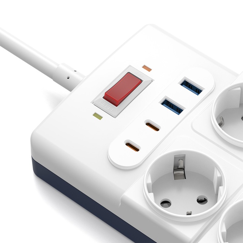 Wiwu Wi-S008 20W GaN Tech Power Strip 14 in 1 Multiple Socket 2M - 4