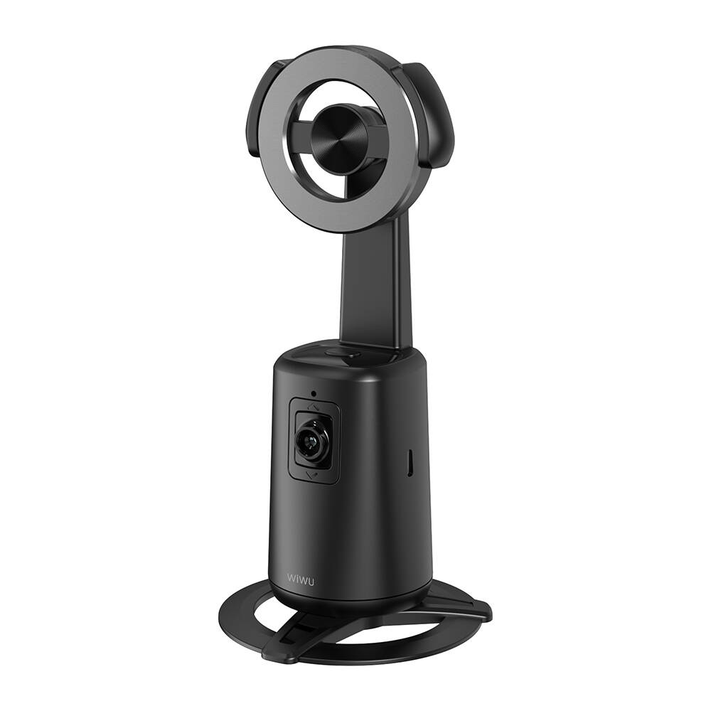Wiwu Wi-SE010 Canlı Yayın 360° Dönebilen Akıllı Yüz Tanıma Takip Özellikli Magnetik Gimbal Sabitleyici Stand - Siyah