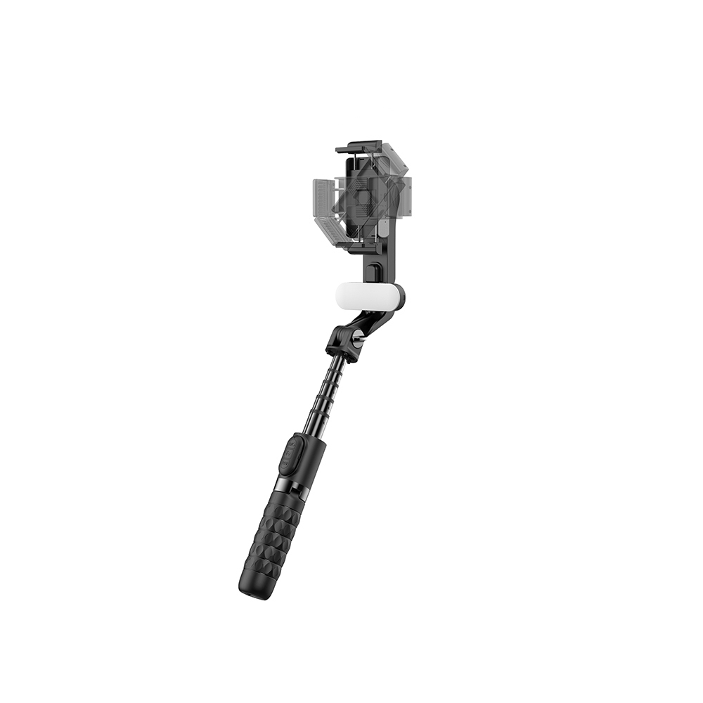 Wiwu Wi-SE013 Dolgu Işıklı Teleskopik Tripod ve Mini Selfie Çubuğu - Siyah