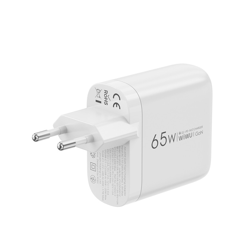 Wiwu Wi-U024 EU Series Dual Type-C PD & USB-A GAN Technology Fast Charging Title 65W - 6