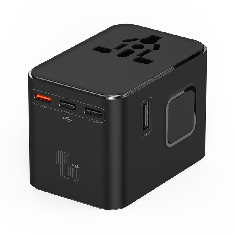 Wiwu Wi-UA006 Çoklu Universal TR/US/UK/AUS/EU Uyumlu Seyahat Şarj Adaptörü 45W - 3