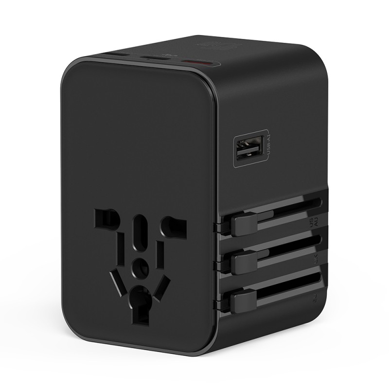 Wiwu Wi-UA006 Çoklu Universal TR/US/UK/AUS/EU Uyumlu Seyahat Şarj Adaptörü 45W - 4