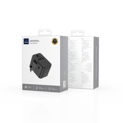 Wiwu Wi-UA006 Çoklu Universal TR/US/UK/AUS/EU Uyumlu Seyahat Şarj Adaptörü 45W - 17
