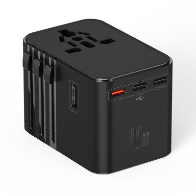 Wiwu Wi-UA006 Multi-Universal TR/US/UK/AUS/EU Compatible Travel Charger Adapter 45W - Wiwu