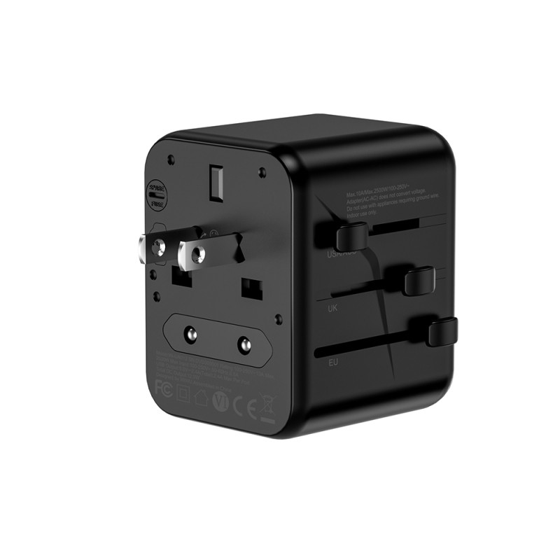Wiwu Wi-UA012 Çoklu Universal TR/US/UK/AUS/EU Uyumlu Seyahat Şarj Adaptörü 12W - 4