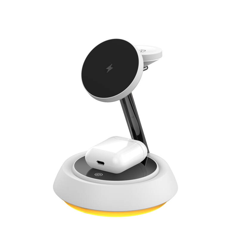 Wiwu Wi-W002 3in1 Hızlı Şarj Özellikli Magnetik Kablosuz Şarj Standı - 5