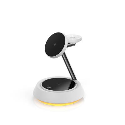 Wiwu Wi-W002 3in1 Hızlı Şarj Özellikli Magnetik Kablosuz Şarj Standı - 4