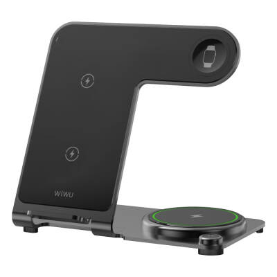 Wiwu Wi-W005 Armor 3in1 Magnetic Wireless Charging Stand with Fast Charging - Wiwu