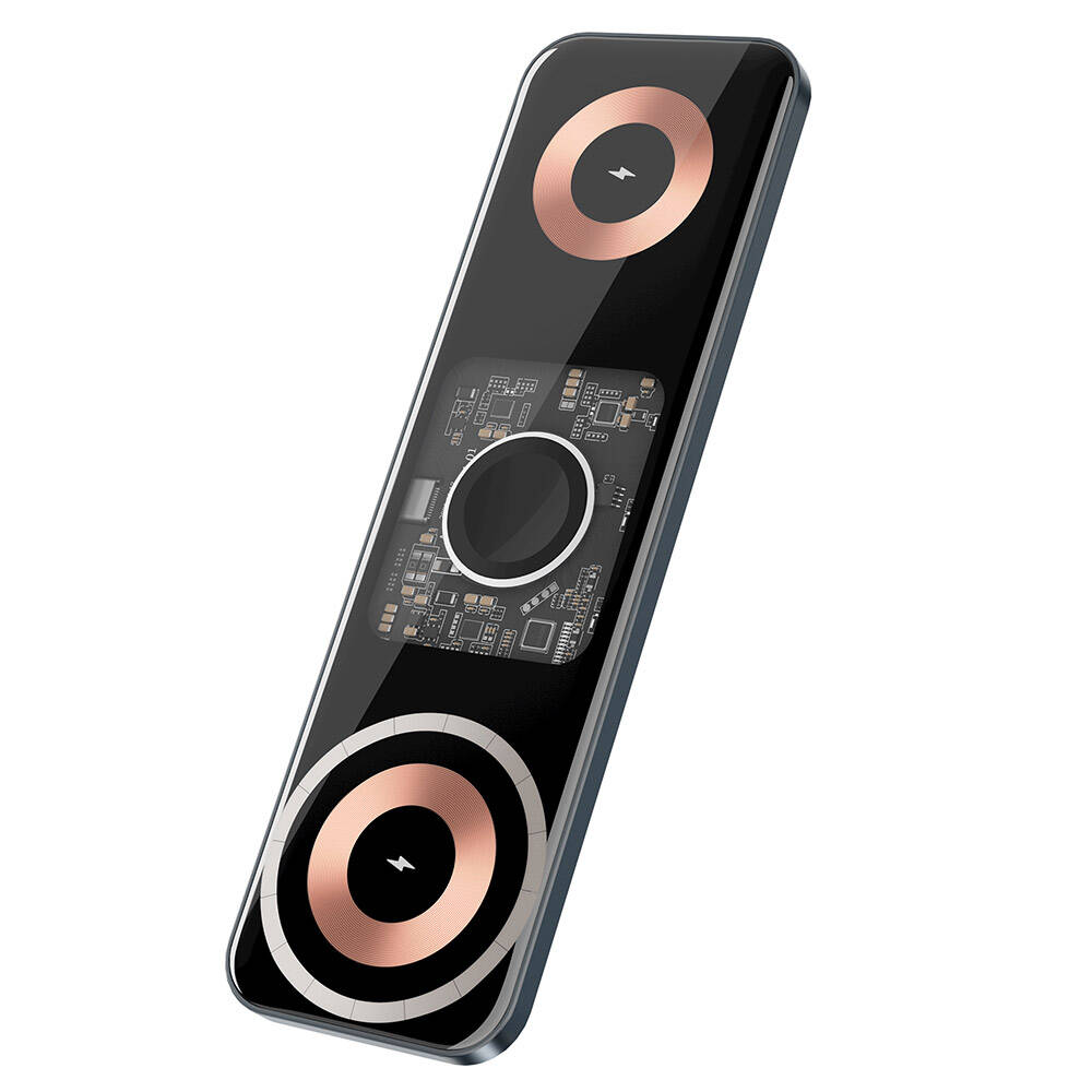 Wiwu Wi-W010 Matrix 3in1 Magnetik Kablosuz Şarj Standı - Siyah