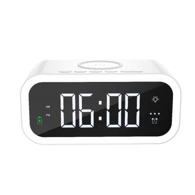 Wiwu Wi-W015 Time 4in1 Digital Clock Wireless Charger with Alarm and LED Light - Wiwu