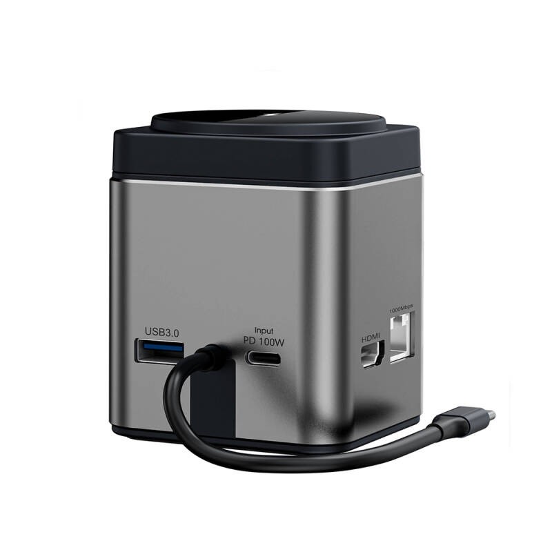 Wiwu Wi-W025 9in1 M-safe Şarj Özellikli Type-C Hub PD 100W USB 3.0 SD/TF HDMI RJ45 - 2