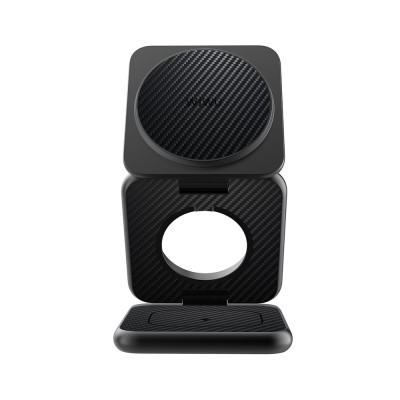 Wiwu Wi-W035 3 in 1 Magnetik Hızlı Şarj Özellikli Aramid Fiber Kablosuz Şarj Standı 15W