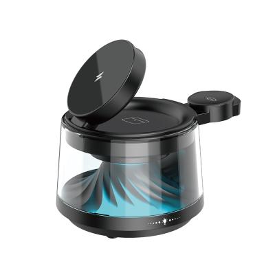 Wiwu Wi-W039 5in1 Wireless Charging Stand with Ambient Light Bluetooth Speaker 15W - Wiwu
