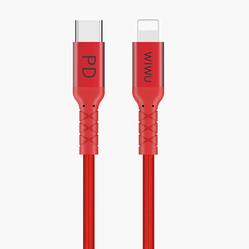 Wiwu WP101 MFI Type-c to Lightning Kablo - Kırmızı