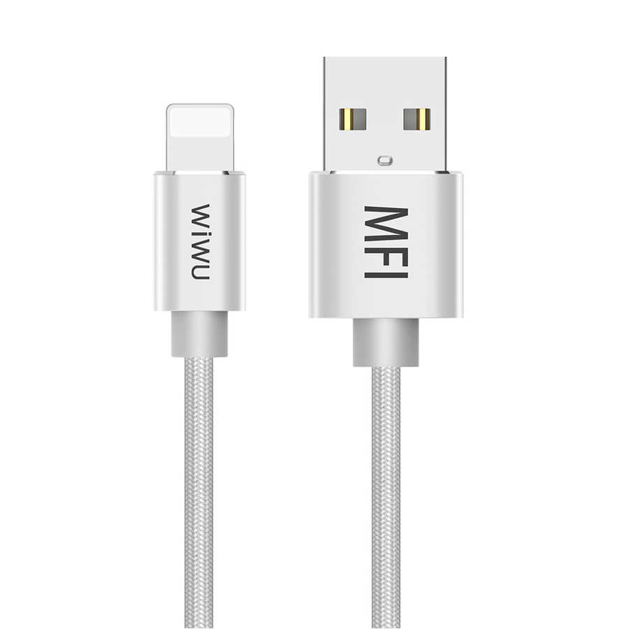 Wiwu WP201 MFI Lightning Kablo - Gri