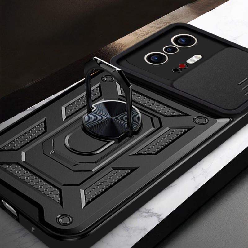 Xiaomi 11T Pro 5G Kılıf Magnetik Standlı Kamera Korumalı Zore Sürgülü Vega Kapak - 4