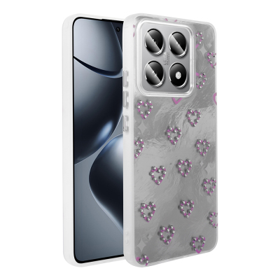 Xiaomi 14T Case Camera Protection Figured Zore Ponti Silicone Cover - Zore