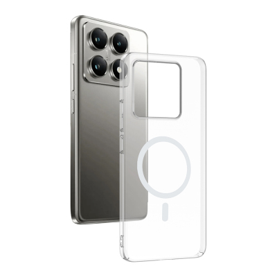 Xiaomi 14T Pro Camera Protected M-Safe Charging Transparent Zore London Hard PC Case - Zore