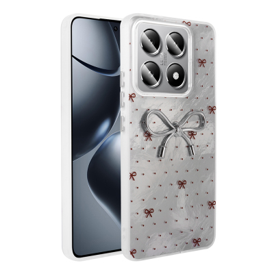 Xiaomi 14T Pro Case Camera Protection Figured Zore Ponti Silicone Cover - Zore