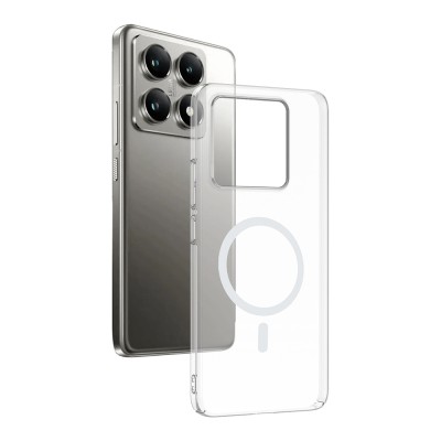 Xiaomi 14T Pro Kamera Korumalı M-Safe Şarj Özellikli Şeffaf Zore London Sert PC Kapak - 2