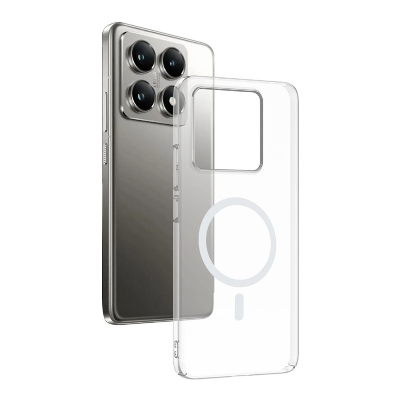 Xiaomi 14T Pro Kamera Korumalı M-Safe Şarj Özellikli Şeffaf Zore London Sert PC Kapak - 2