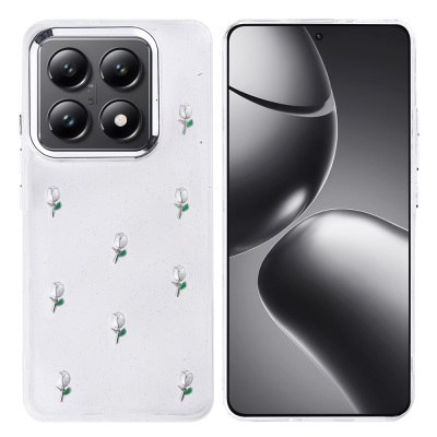 Xiaomi 14T Pro Kılıf Airbag Tasarımlı Simli Şeffaf Zore Kutup Kapak - Zore