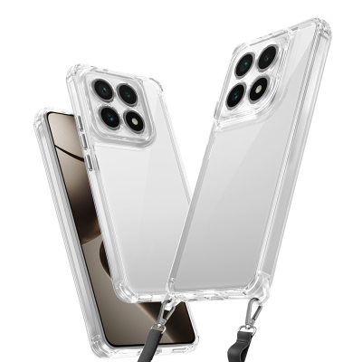 Xiaomi 14T Pro Kılıf Airbagli Takılabilir Askı Aparatlı Zore Snap Silikon Kapak - Zore