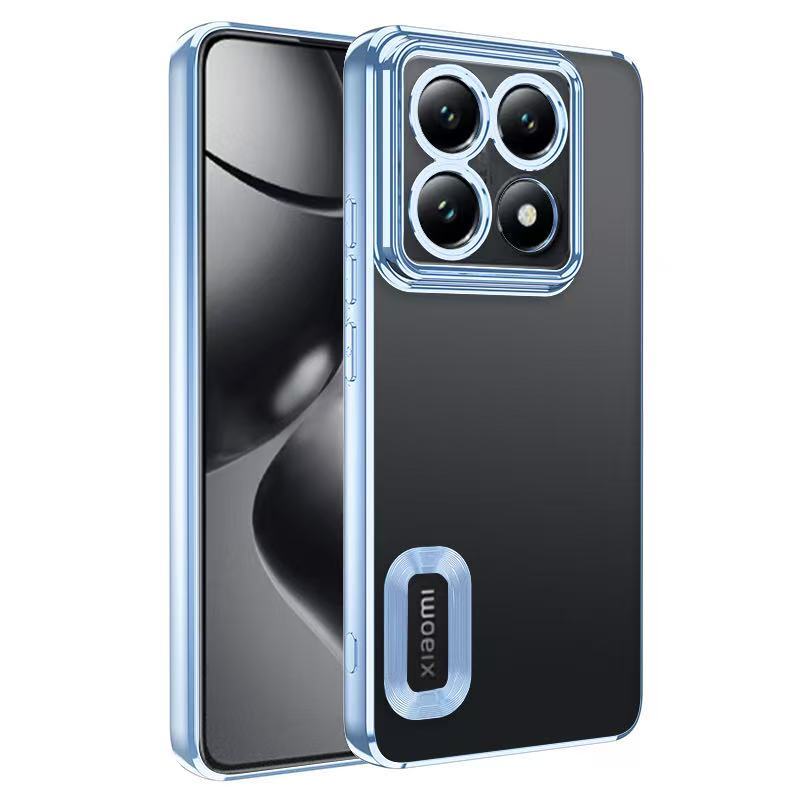 Xiaomi 14T Pro Kılıf Kamera Korumalı Logo Gösteren Zore Omega Kapak - Sierra Mavi