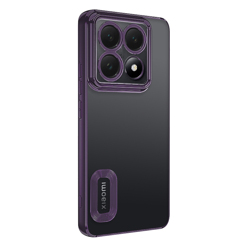 Xiaomi 14T Pro Kılıf Kamera Korumalı Logo Gösteren Zore Omega Kapak - Derin Mor