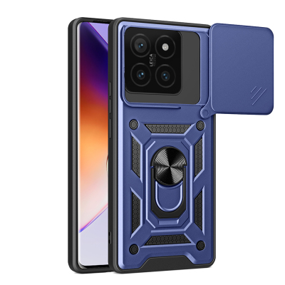 Xiaomi 14T Pro Kılıf Magnetik Standlı Kamera Korumalı Zore Sürgülü Vega Kapak - Zore