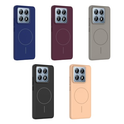 Xiaomi 14T Pro Kılıf M-safe Şarj Özellikli Zore Ruby Sert Kapak - 17