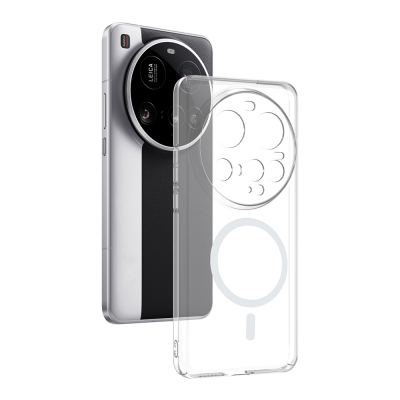 Xiaomi 15 Ultra Camera Protected M-Safe Charging Transparent Zore London Hard PC Case - Zore