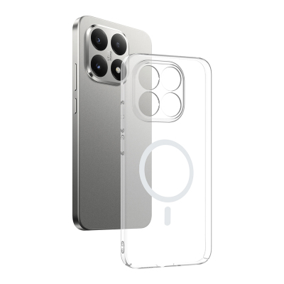 Xiaomi 15T Camera Protected M-Safe Charging Transparent Zore London Hard PC Case - Zore