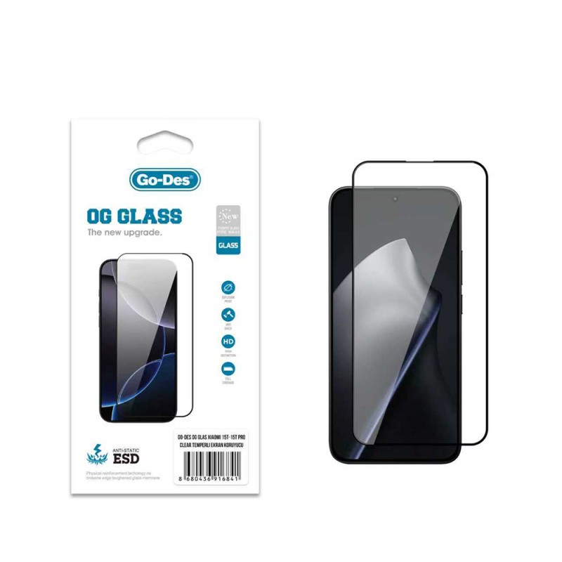 Xiaomi 15T Go Des OG Glass Antistatic Tempered Glass Screen Protector - 2