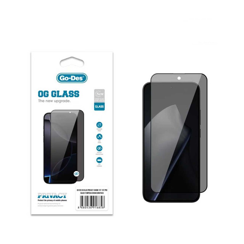 Xiaomi 15T Go Des OG Glass Privacy Antistatic Tempered Glass Screen Protector - 2