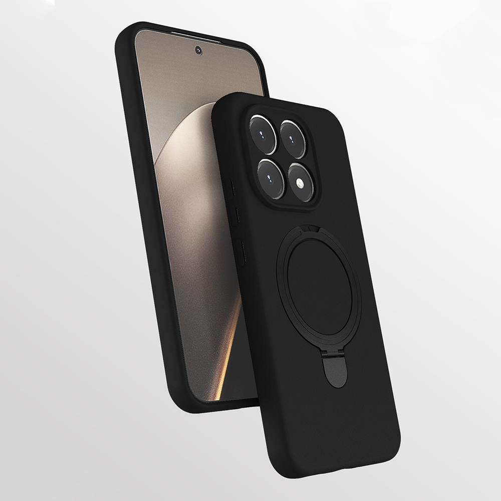 Xiaomi 15T Klf M-safe arj zellikli Standl Zore Samara Kapak - Siyah