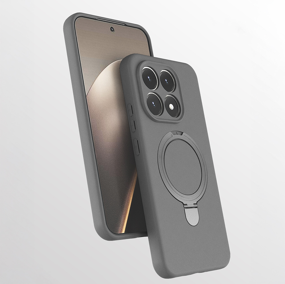 Xiaomi 15T Klf M-safe arj zellikli Standl Zore Samara Kapak - Titanyum-Gri