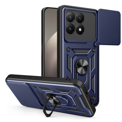 Xiaomi 15T Kılıf Magnetik Standlı Kamera Korumalı Zore Sürgülü Vega Kapak - Zore