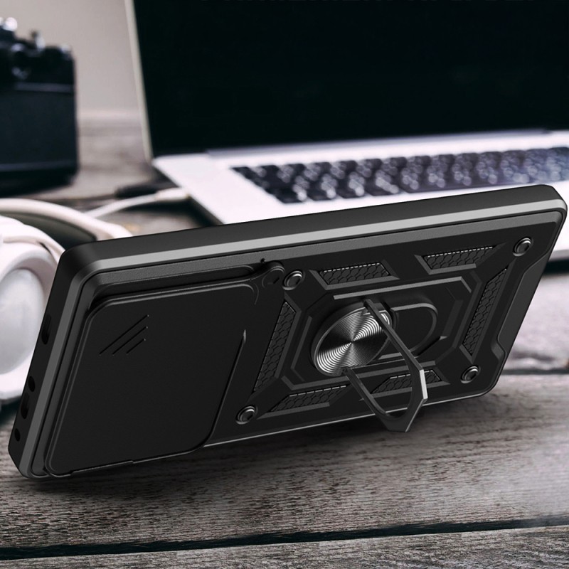 Xiaomi 15T Pro Kılıf Magnetik Standlı Kamera Korumalı Zore Sürgülü Vega Kapak - 8
