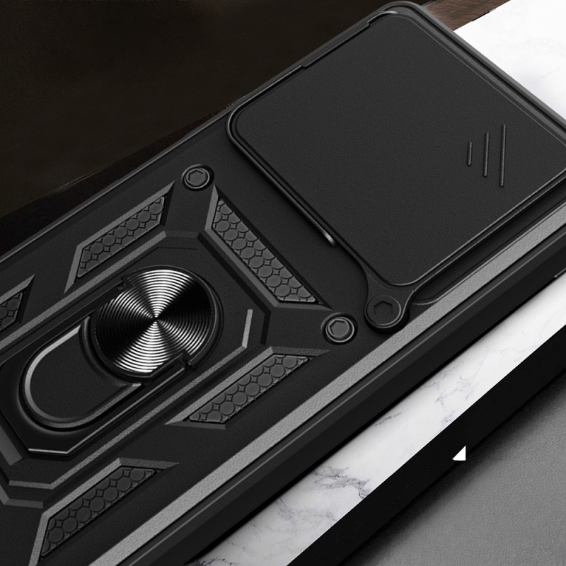 Xiaomi 15T Pro Kılıf Magnetik Standlı Kamera Korumalı Zore Sürgülü Vega Kapak - 9