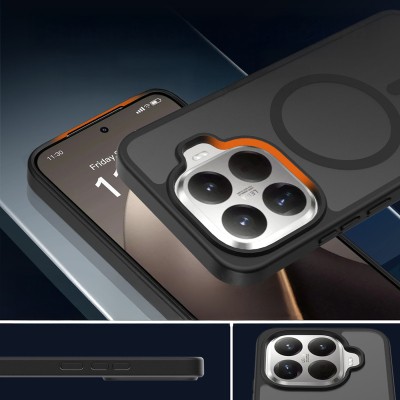 Xiaomi 15T Pro Kılıf Sert PC Arka Yüzey Wireless Şarj Özellikli Zore Flet M-safe Kapak - 5
