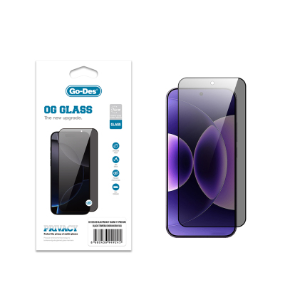 Xiaomi 17 Pro Max Go Des OG Glass Privacy Antistatik Temperli Cam Ekran Koruyucu - Go Des