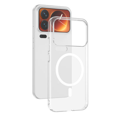 Xiaomi 17 Pro Max Kamera Korumalı M-Safe Şarj Özellikli Şeffaf Zore London Sert PC Kapak - Zore