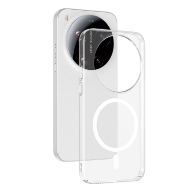 Xiaomi 17 Ultra Kamera Korumalı M-Safe Şarj Özellikli Şeffaf Zore London Sert PC Kapak - Zore