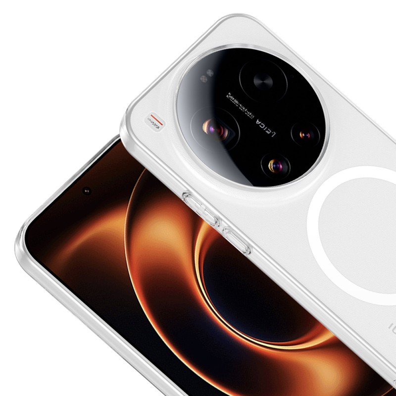 Xiaomi 17 Ultra Kamera Korumalı M-Safe Şarj Özellikli Şeffaf Zore London Sert PC Kapak - 3