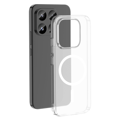 Xiaomi 17T Pro Kamera Korumalı M-Safe Şarj Özellikli Şeffaf Zore London Sert PC Kapak - Zore