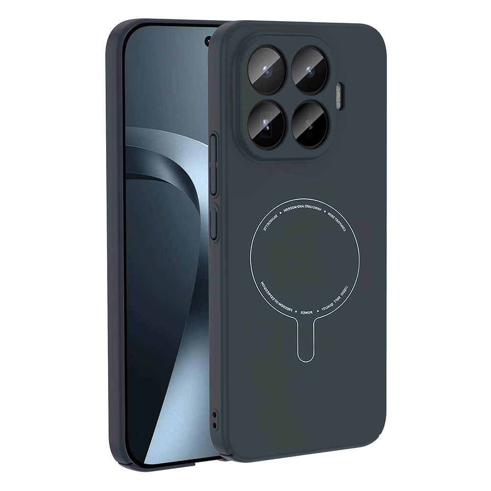 Xiaomi 17T Pro Kılıf M-Safe Şarj Özellikli Kamera Korumalı Zore Elio Sert PC Kapak - Lacivert