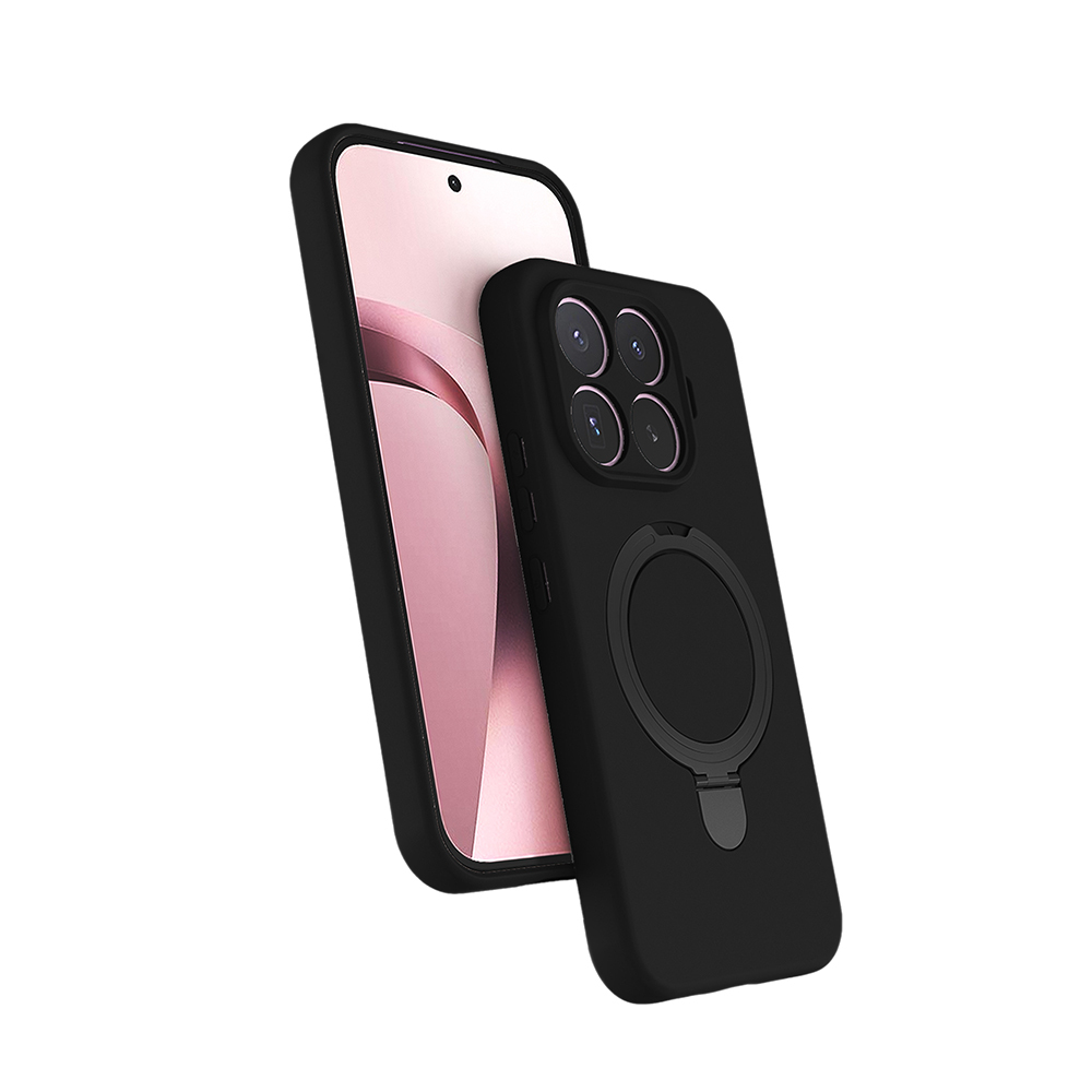 Xiaomi 17T Pro Kılıf M-safe Şarj Özellikli Standlı Zore Samara Kapak - Siyah