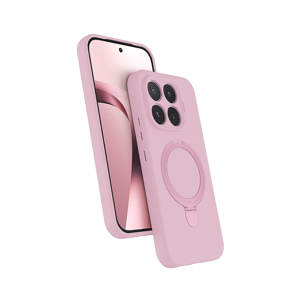 Xiaomi 17T Pro Kılıf M-safe Şarj Özellikli Standlı Zore Samara Kapak - Pembe